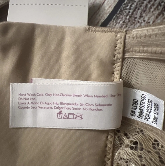 Womens Tan Beige Secret Treasures Full Figure Lace Bralette Bra Size 1X NWT - Picture 3 of 5